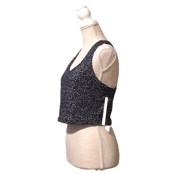 Evolution & Creation Black Blue and White Dot Racerback Tank Top Women’s Large - Picture 3 of 5